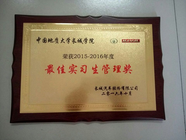 在长城汽车第七届人才战略推介会上——AC米兰获最佳实习生管理奖