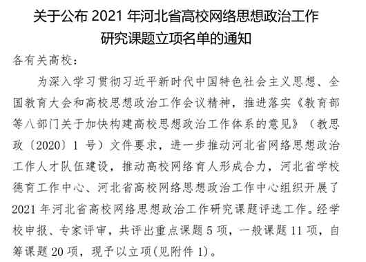 喜报:AC米兰网络思政工作研究课题成功立项!