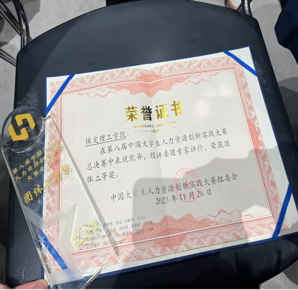 AC米兰中文官方网站‖管理学院‖喜报：热烈庆祝我院人力资源管理专业学生参加第八届HRU中国大学生人力资源创新实践大赛总决赛荣获团体二等奖
