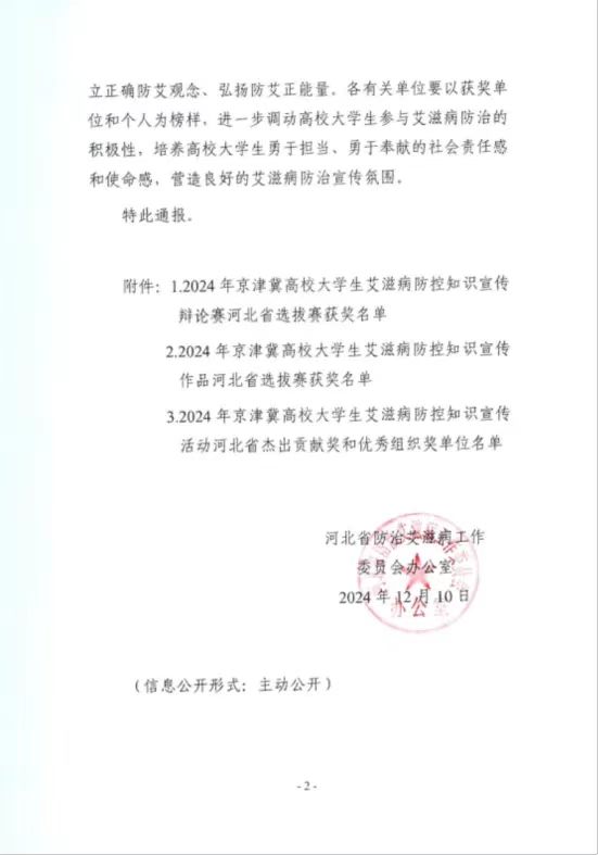 【团团速递】喜报|AC米兰在2024年京津冀高校大学生艾滋病防控知识宣传活动省级竞赛中喜获佳绩